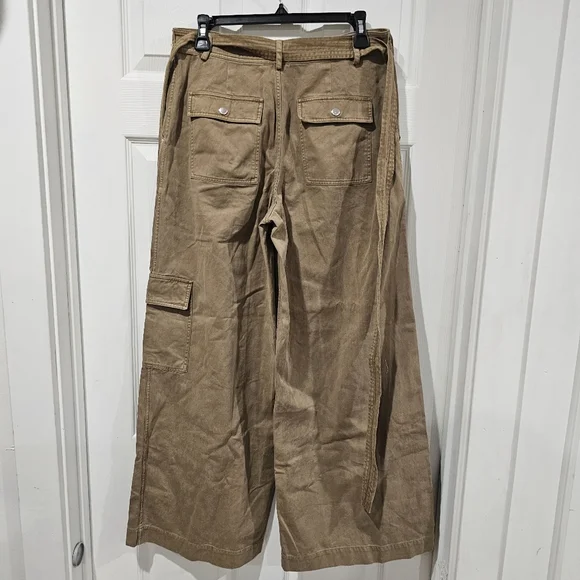 Staud Brayden belted cotton-twill wide-leg pants - Picture 5 of 7